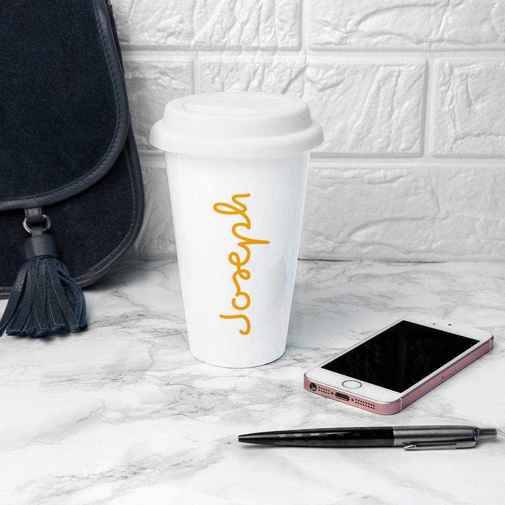 Personalised Summer Style Ceramic Travel Mug