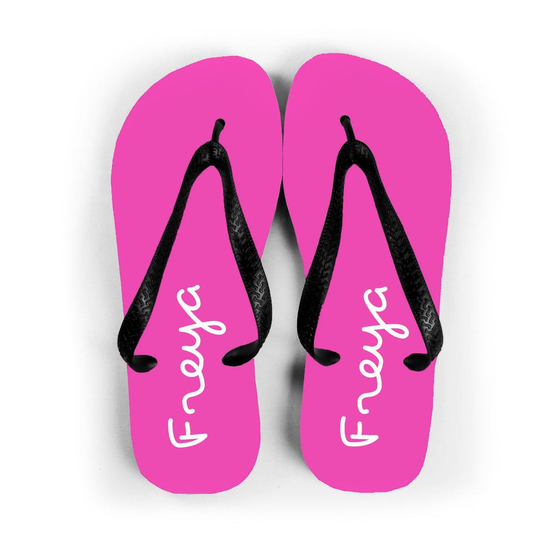 Personalised Summer Style Flip Flops - Pink