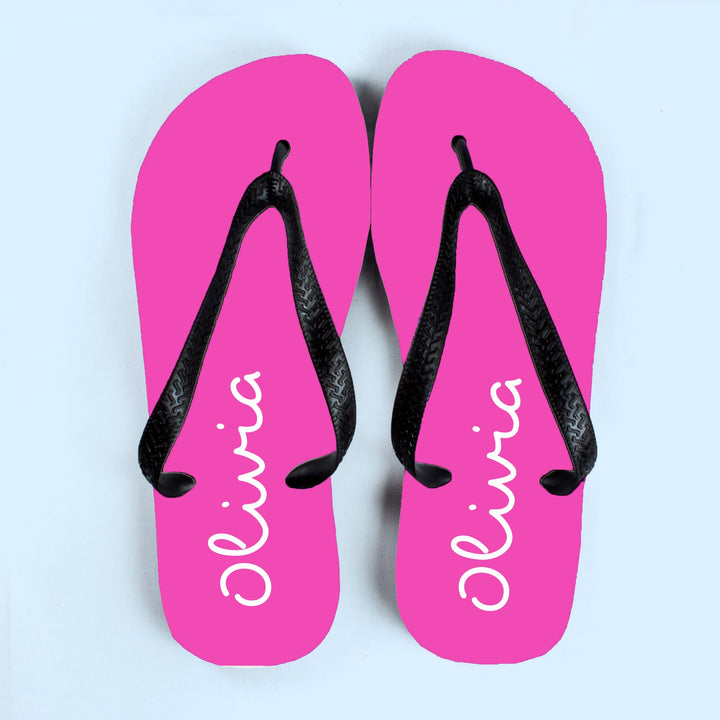Personalised Summer Style Flip Flops - Pink