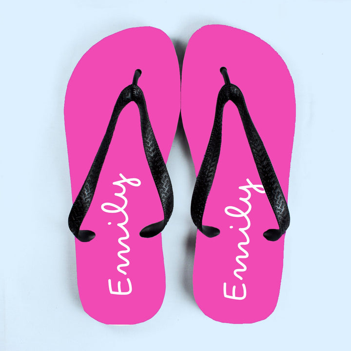 Personalised Summer Style Flip Flops - Pink