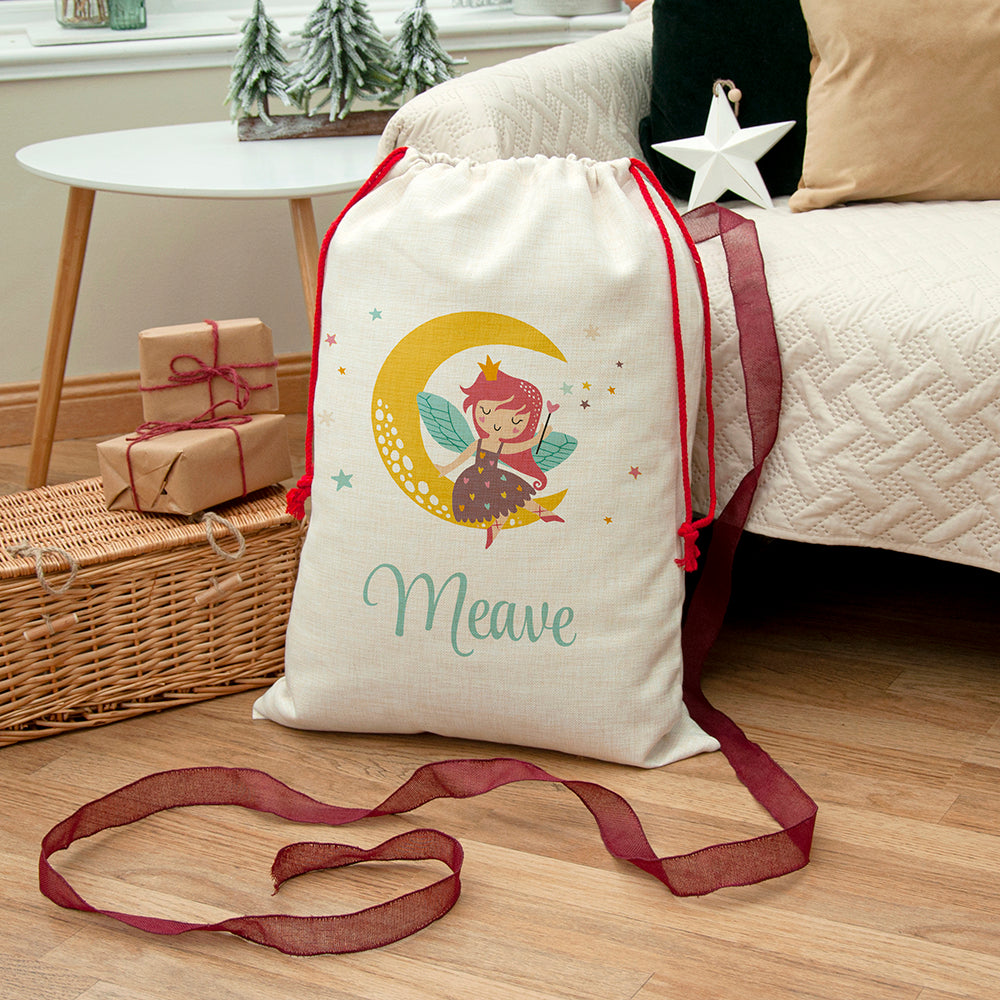 Personalised Fairy Christmas Sack, The Personal Shop, personalised gifts