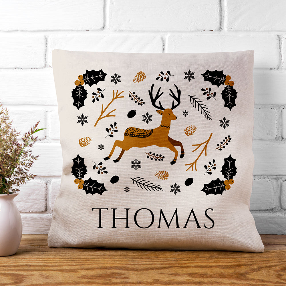 Personalised Nordic Woodland Cushion Cover, The Personal Shop, personalised gifts