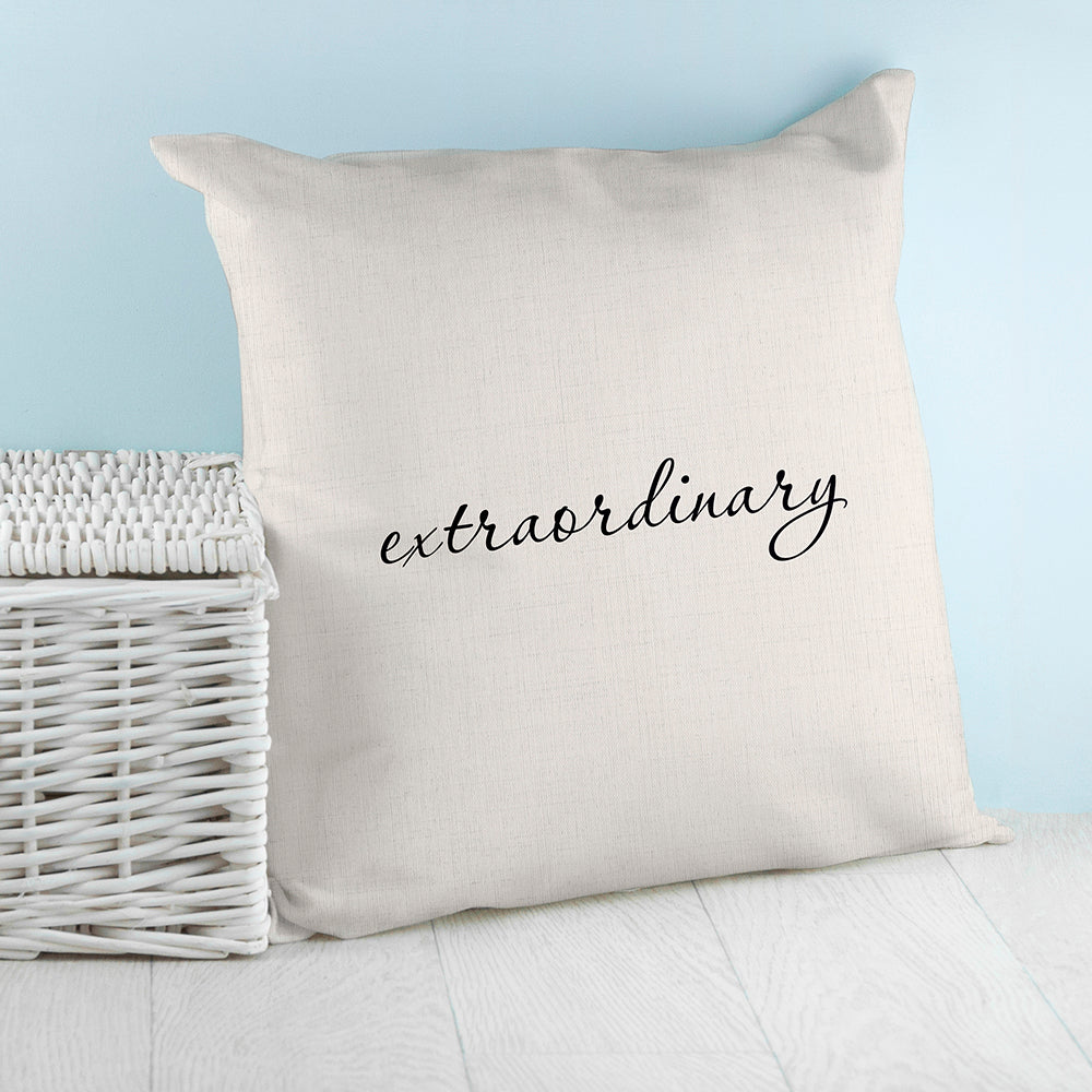Personalised Empowering Word Cushion Cover, The Personal Shop, personalised gifts