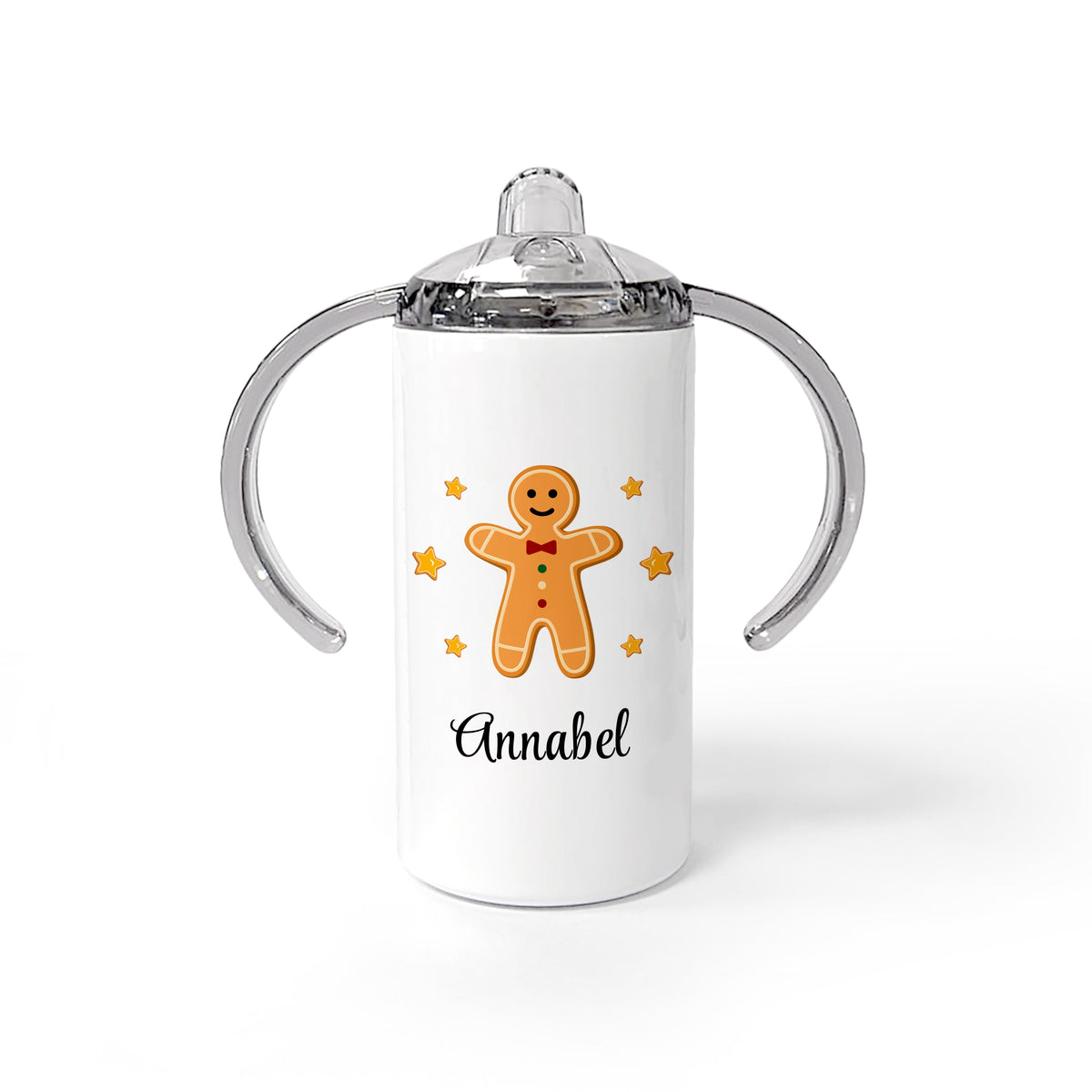 Personalised Gingerbread Kids Sippy Cup, The Personal Shop, personalised gifts