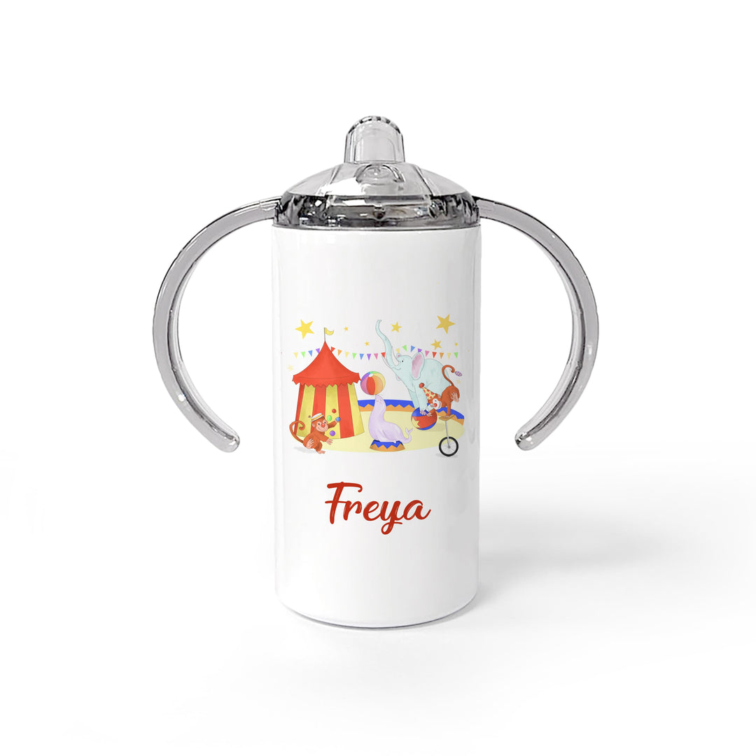 Personalised Circus Kids Sippy Cup, The Personal Shop, personalised gifts
