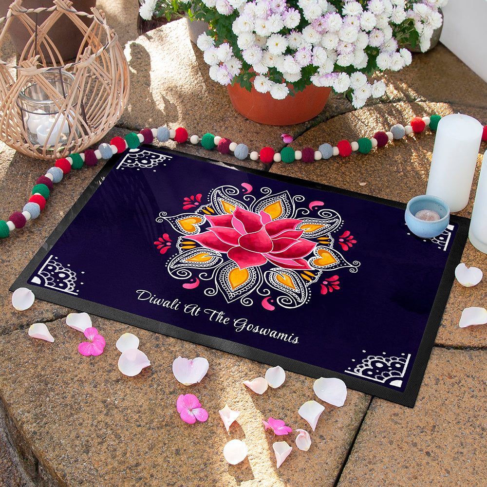 Personalised Diwali Rangoli Decoration Mat, The Personal Shop, personalised gifts