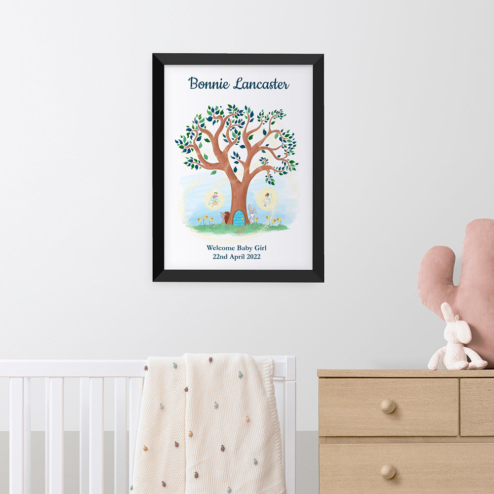 Personalised Fairy Tree Framed Print
