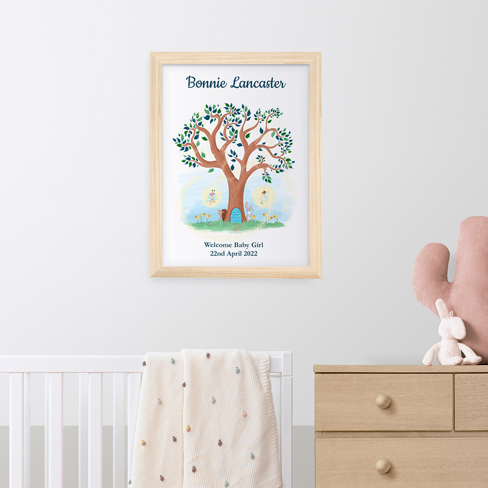 Personalised Fairy Tree Framed Print