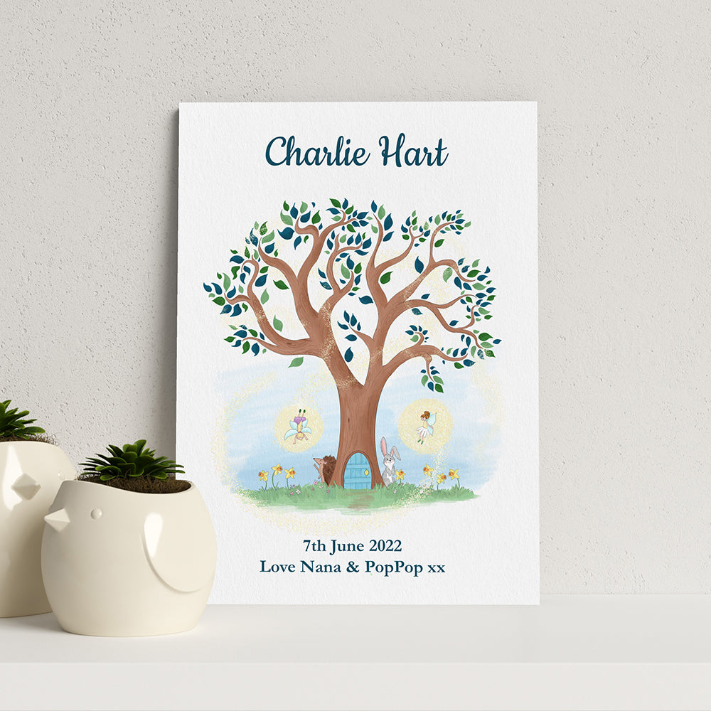 Personalised Fairy Tree Framed Print