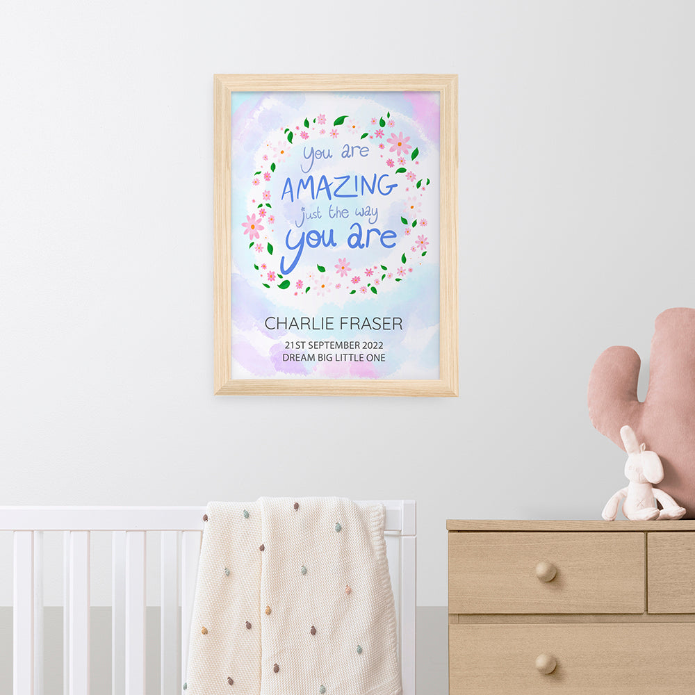 Personalised Just The Way You Are Framed Print