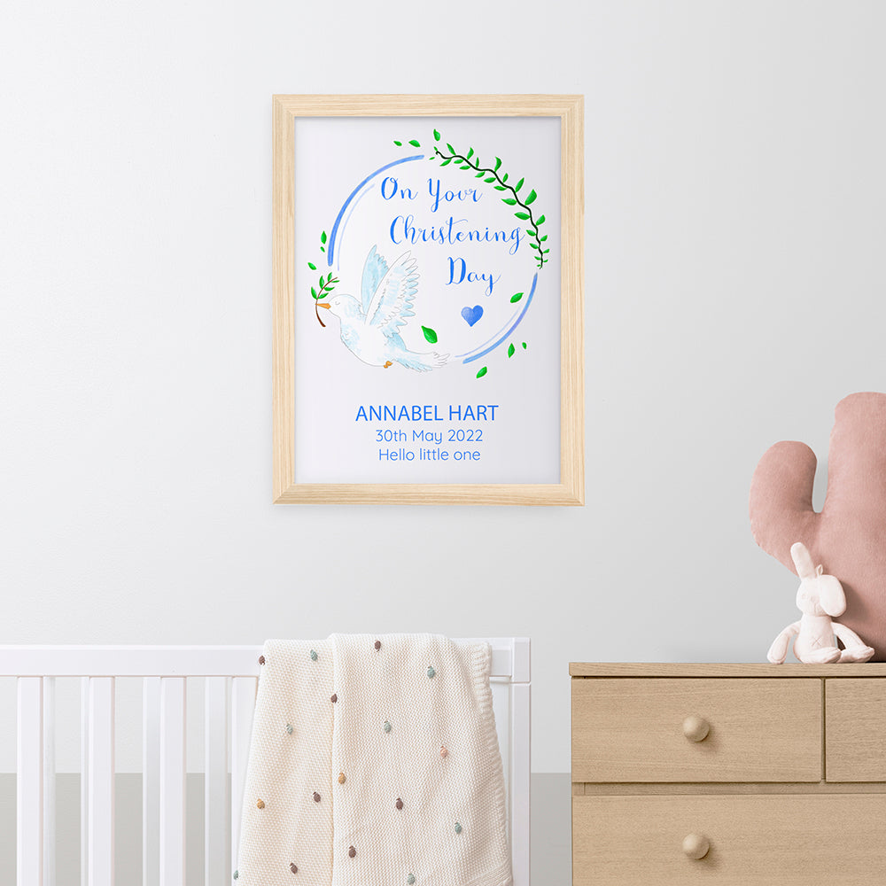 Personalised Peaceful Dove Framed Print