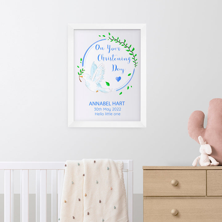 Personalised Peaceful Dove Framed Print