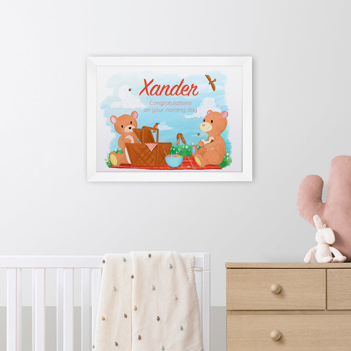 Personalised Teddy Bear Picnic Framed Print