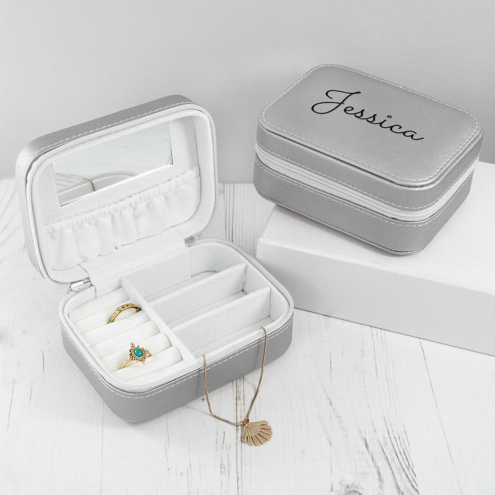 Personalised Silver Travel Jewellery Case