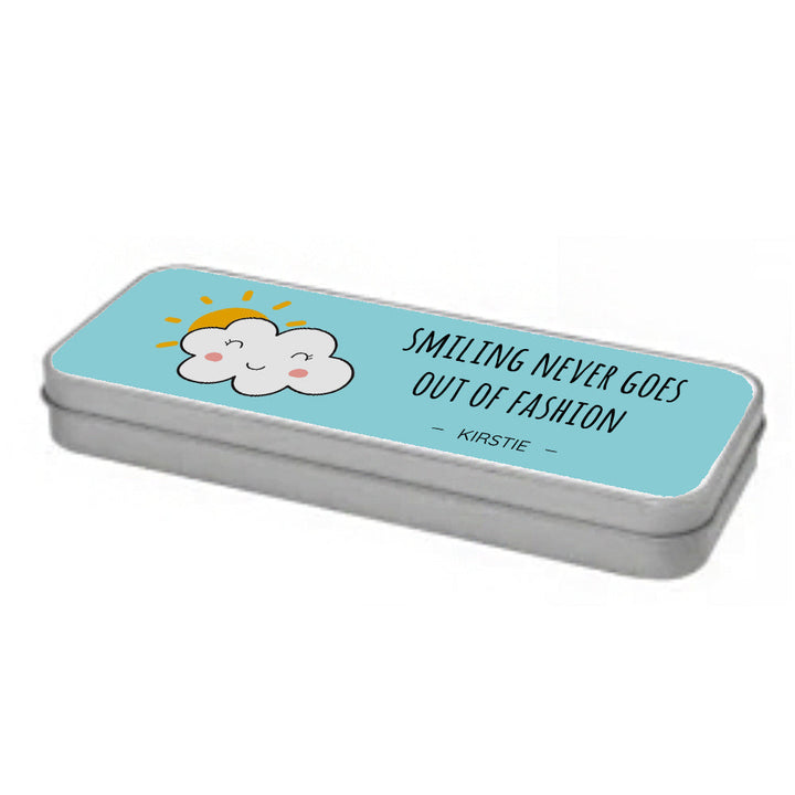 Personalised Silver Tin Pencil Case
