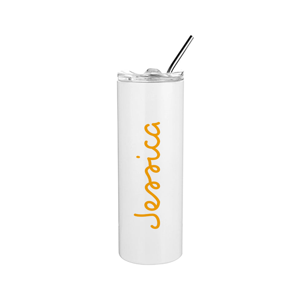 Personalised Summer Style Insulated Tumbler - Yellow