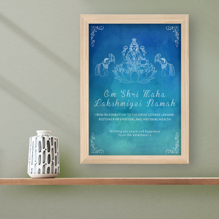 Personalised Diwali Lakshmi Framed Print