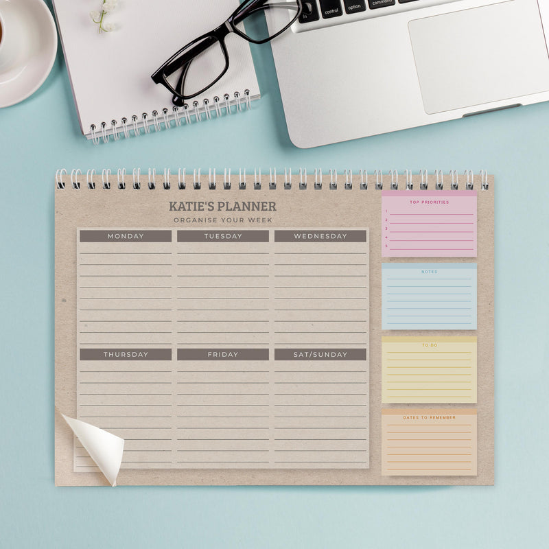 Personalised Study A4 Desk Planner