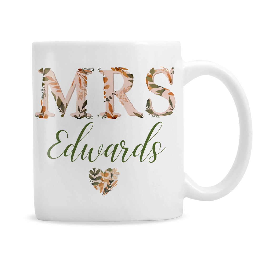 Personalised Mrs Autumnal Mug – alternative view