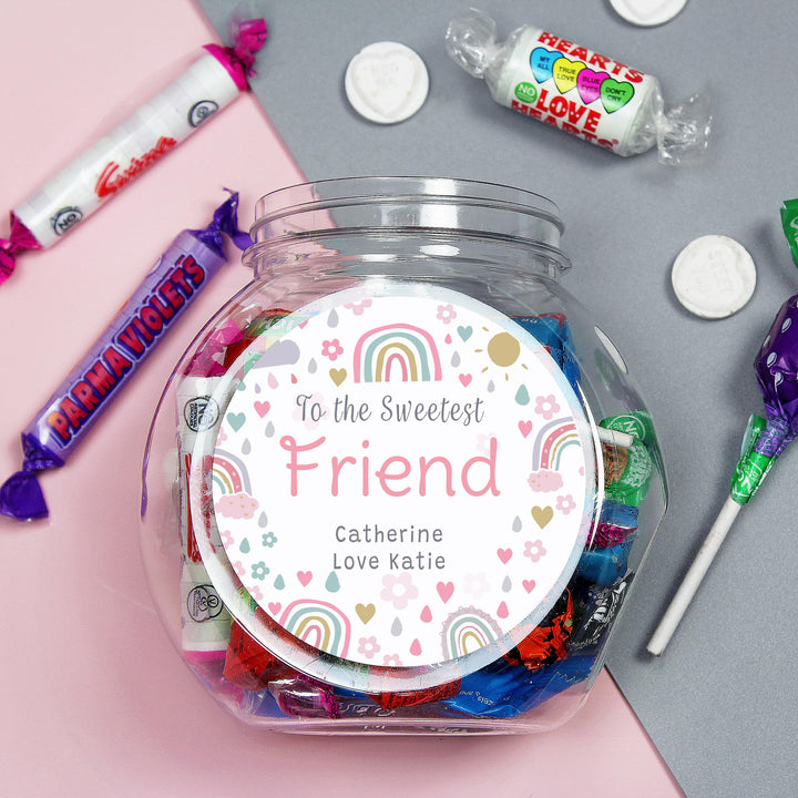 Personalised Rainbows &amp; Sunshine Sweet Jar, The Personal Shop, personalised gifts