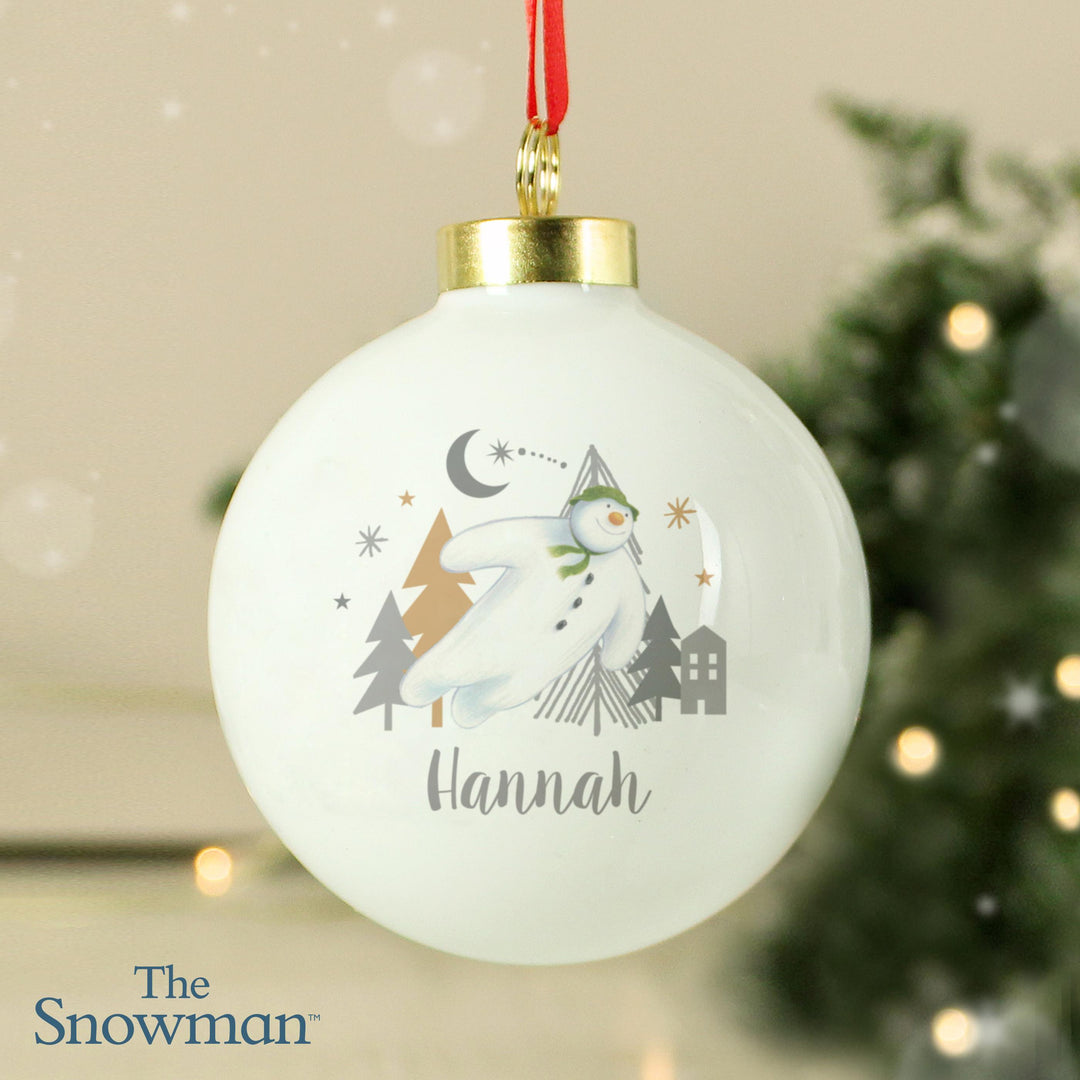 Personalised The Snowman Magical Adventure Bauble – alternative view