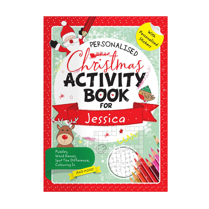 Personalised Christmas Activity Book with Stickers – alternative view