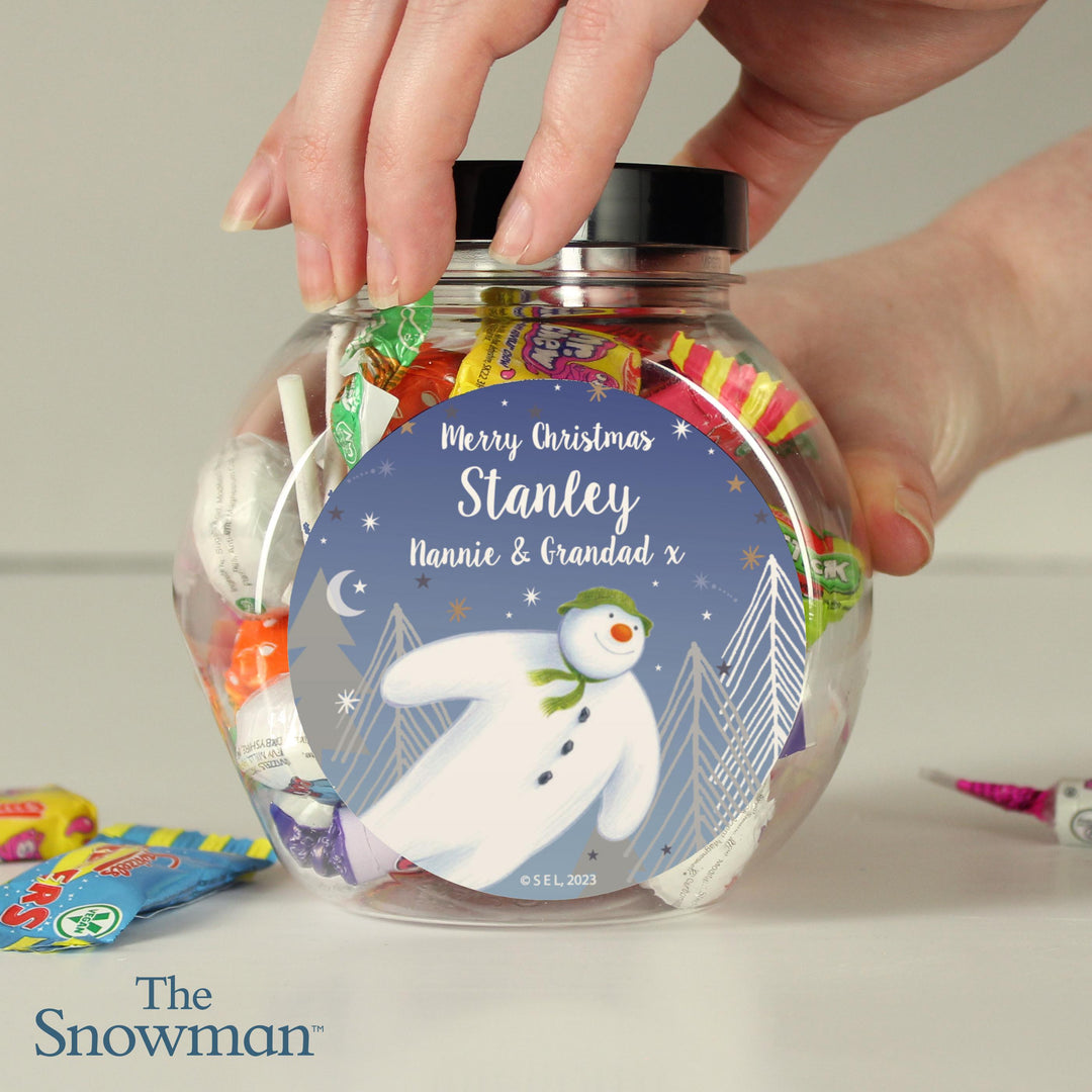Personalised The Snowman Magical Adventure Sweet Jar – alternative view
