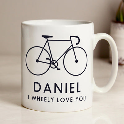 Personalised I Wheeley Love You Bike Mug