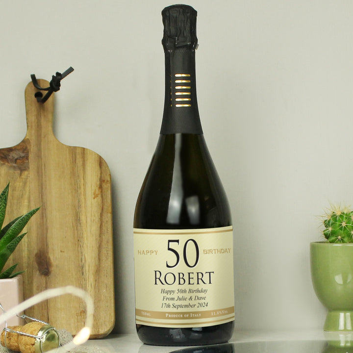 Personalised Big Age Birthday Prosecco, The Personal Shop, personalised gifts