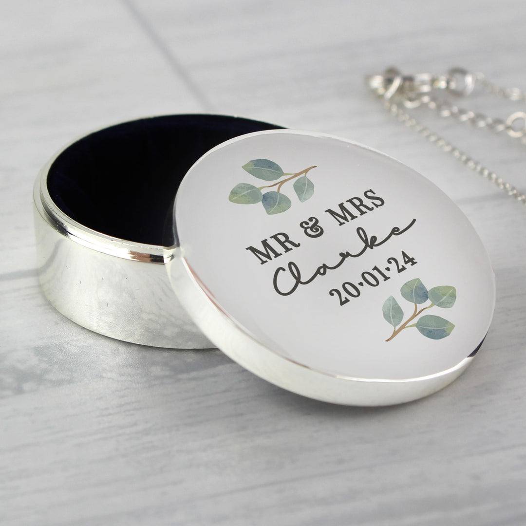 Personalised Botanical Ring Box – alternative view