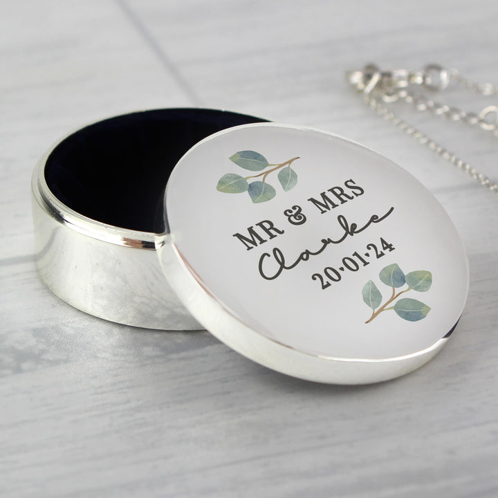 Personalised Botanical Ring Box – alternative view