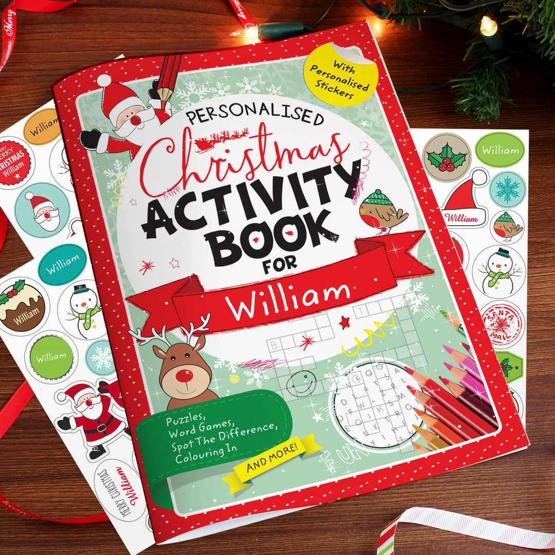 Personalised Christmas Activity Book with Stickers – alternative view