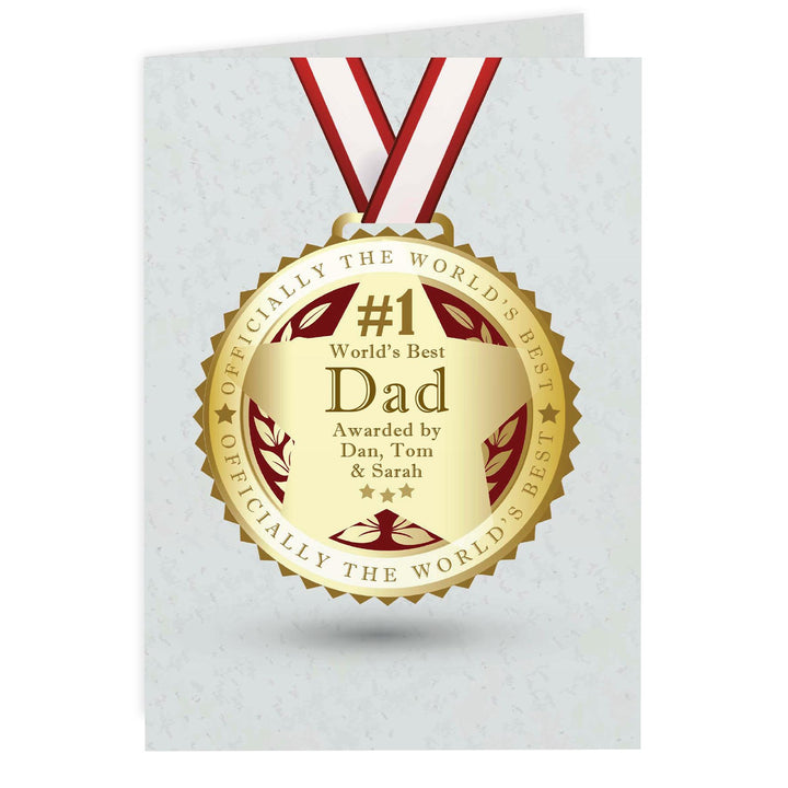 Personalised Number 1 Medal Card – alternative view