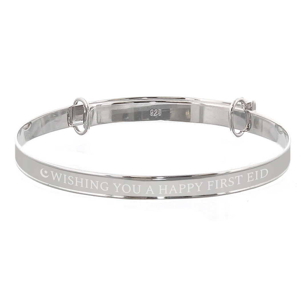 Personalised Eid Sterling Silver Childs Expanding Diamante Star Bracelet, The Personal Shop, personalised gifts