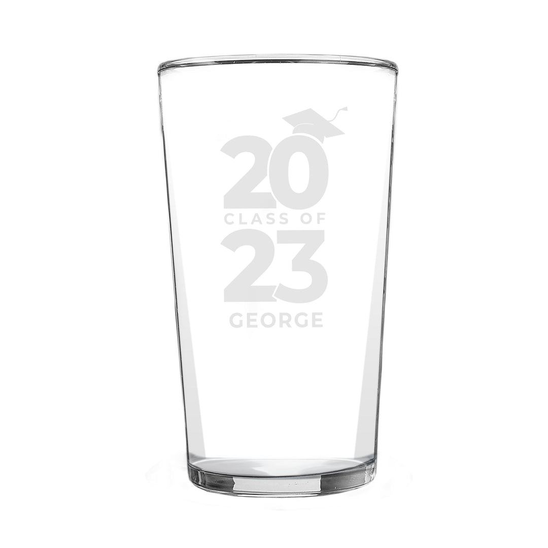 Personalised Class of Graduation Pint Glass – alternative view