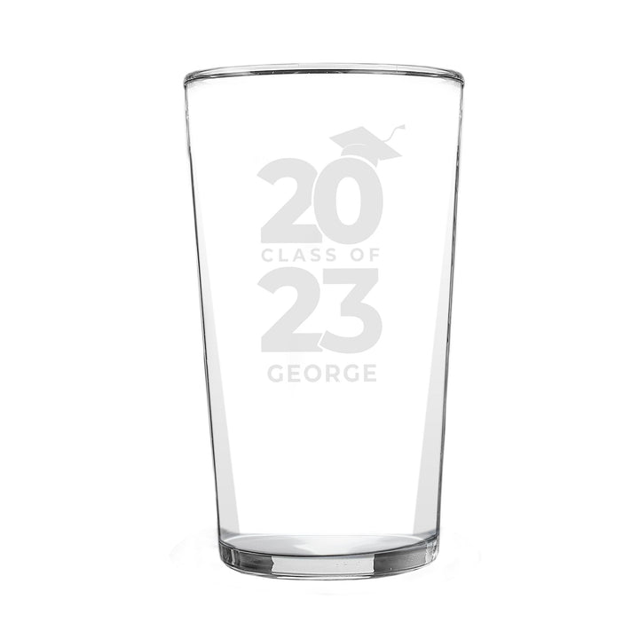 Personalised Class of Graduation Pint Glass – alternative view