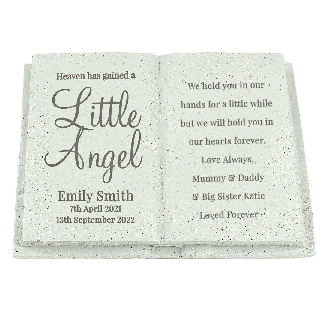 Personalised Little Angel Memorial Book – alternative view
