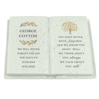 Personalised Family Tree Memorial Resin Book