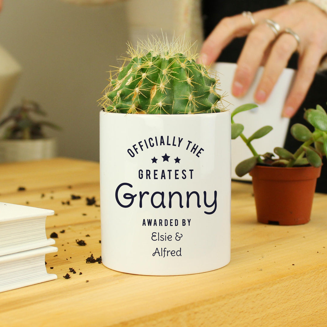 Personalised Officially The Greatest Ceramic Storage Pot – alternative view