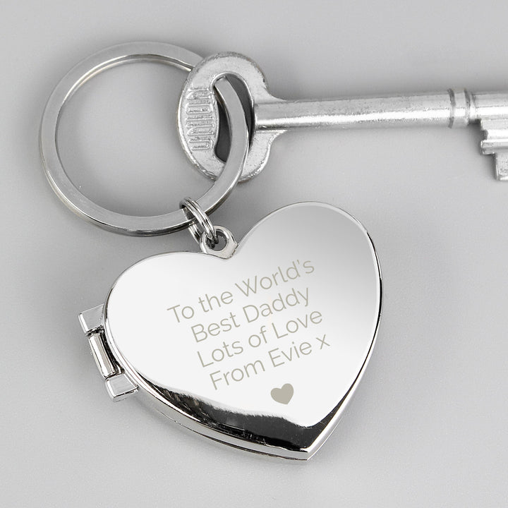 Personalised Heart Photoframe Keyring – alternative view
