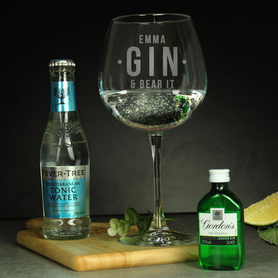 Personalised Gin & Bear It Tonic Gin Set