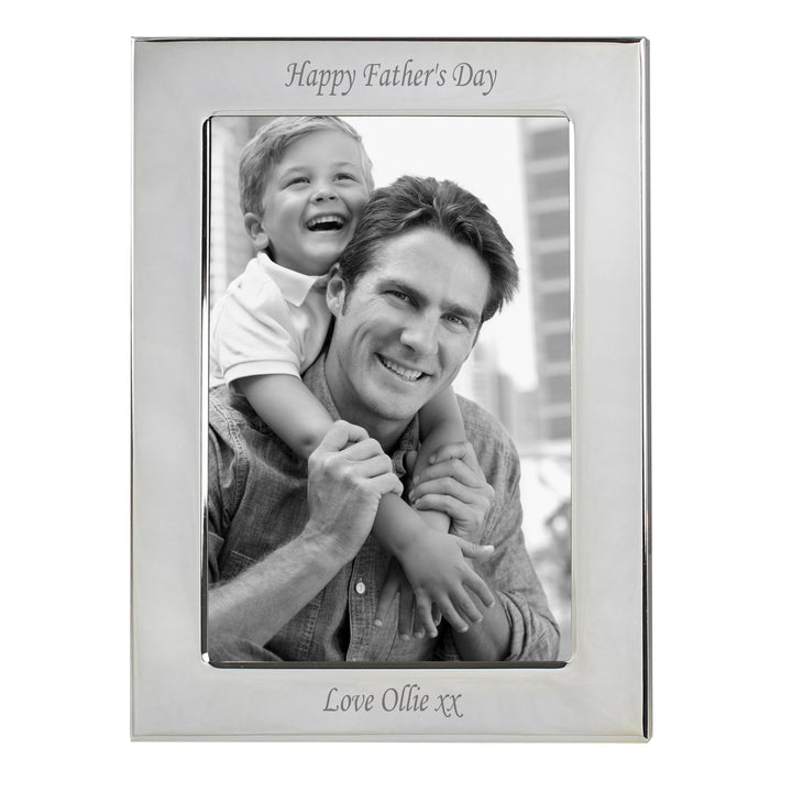 Personalised Silver Plated 6x4 Photo Frame – alternative view