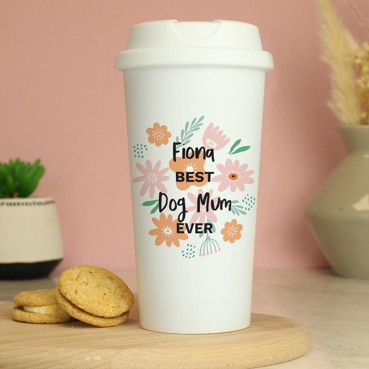 Personalised Floral Travel Mug – alternative view