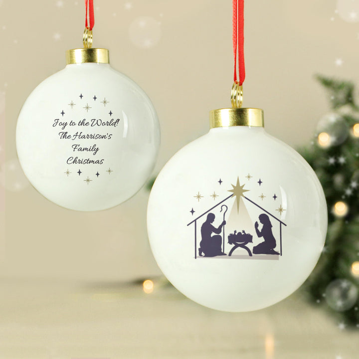 Personalised Nativity Bauble - alternative view