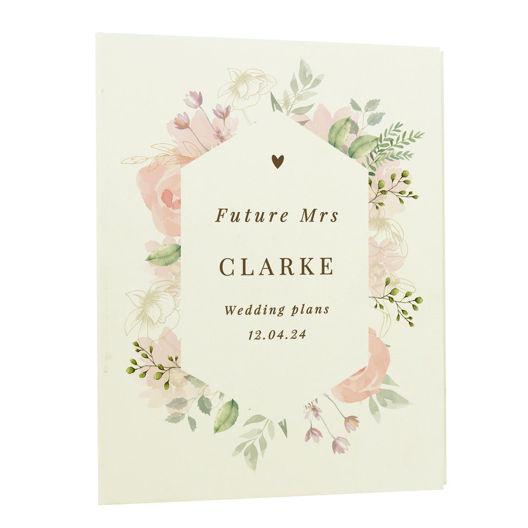 Personalised Floral Watercolour Wedding Planner – alternative view