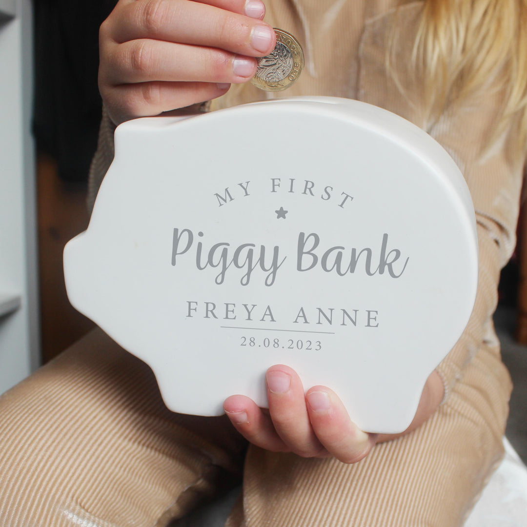 Personalised My First Piggy Bank – alternative view