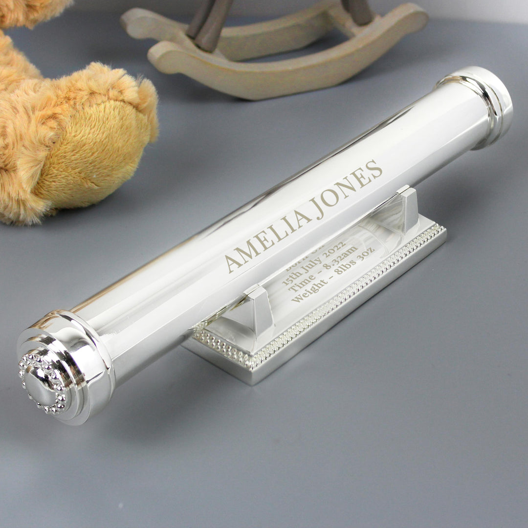Personalised Silver Plated Certificate Holder – alternative view