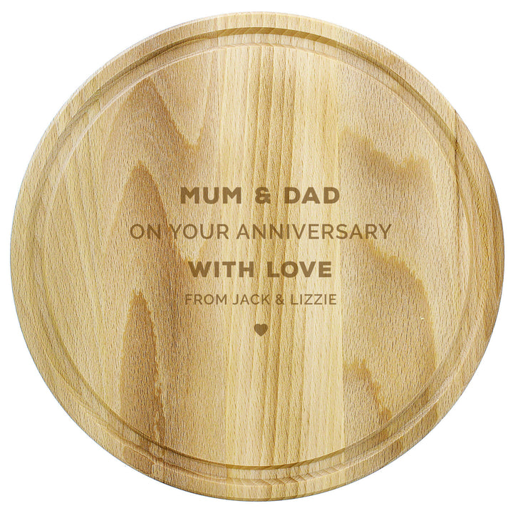 Personalised Round Chopping Board – alternative view