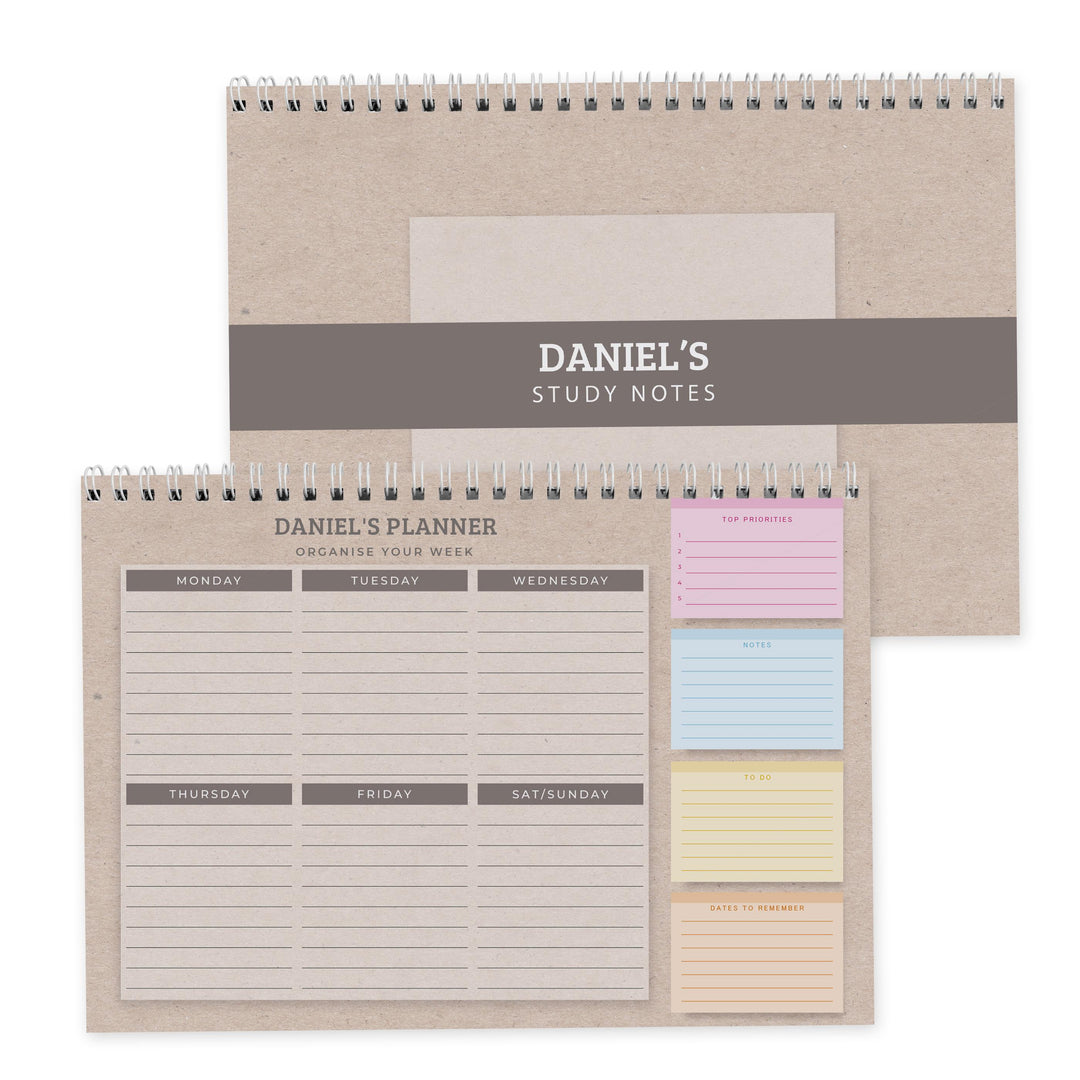 Personalised Study A4 Desk Planner, The Personal Shop, personalised gifts