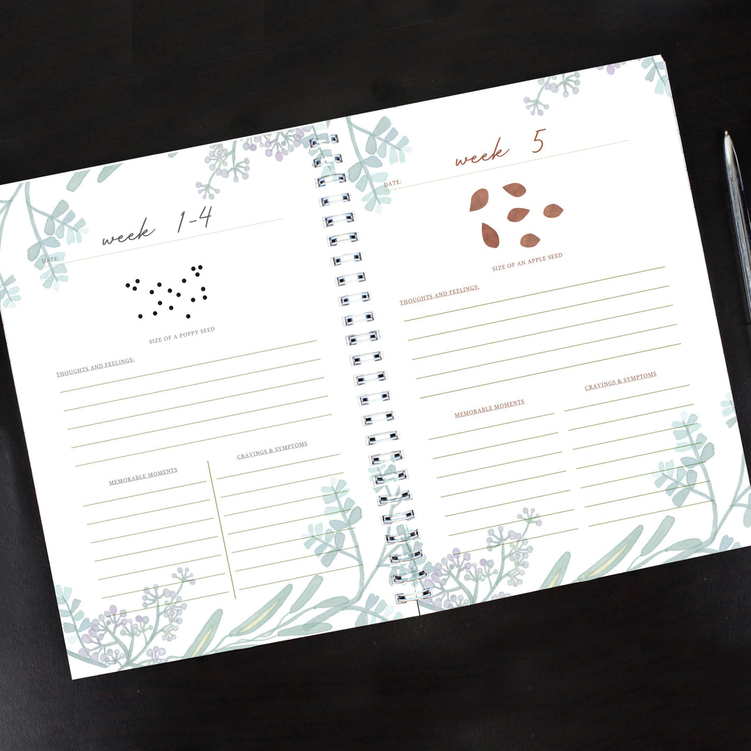 Personalised Pregnancy A5 Journal – alternative view